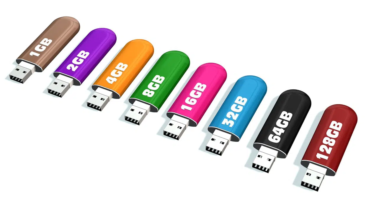 Clés USB de diverses capacités 