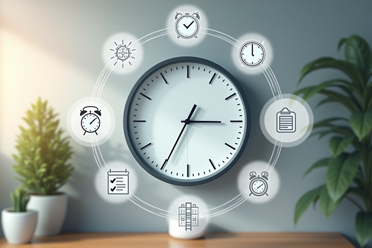horloge organisée