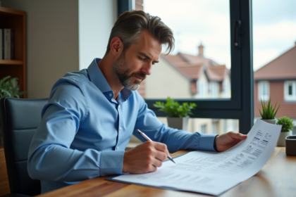 Homme d affaires en plan rapproché dans un bureau moderne